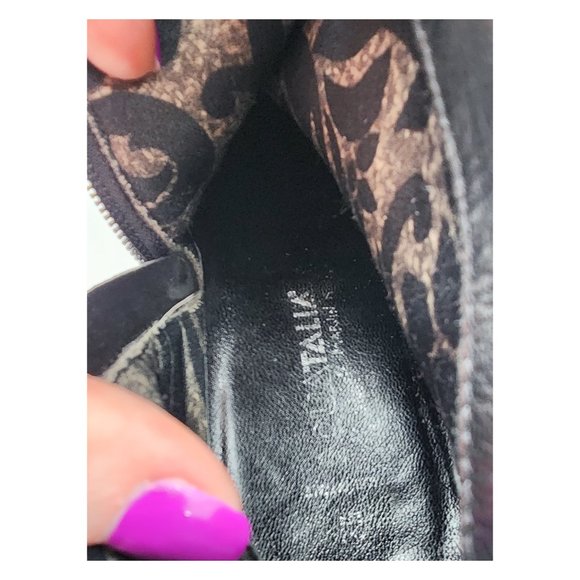 AQUATALIA by Marvin K Judith Black Snakeskin Embossed Wedge Bootie - Picture 10 of 10